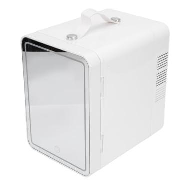 Imagem de Geladeira para Cuidados Com a Pele Com Espelho LED, 3 Níveis Reguláveis ​​6L Cooler Warmer Alça Portátil Maquiagem Geladeira Pequena para Quarto, Carro, Escritório, Dormitório,