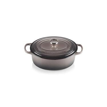 Imagem de Le Creuset Forno holandês oval de ferro fundido esmaltado, 2,75 L, Oyster