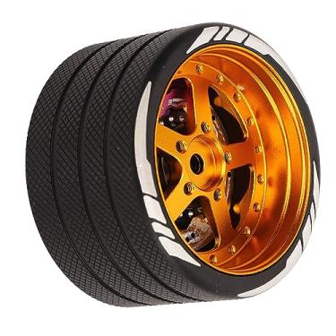 Imagem de Volante de Metal do Transmissor RC, Gatilho de Liga de Alumínio Allo Uminum Adaptador de Controle Com Uma Mão para Controlador de Carro NB4 RC (Ouro)