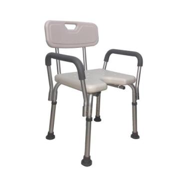 Imagem de Mobil Banqueta Banho Encosto Abertura Frontal e Barra Apoio, Banqueta,