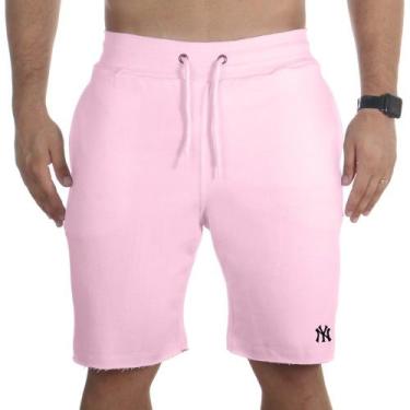 Imagem de Bermuda Moletinho Plus Size Masculina Elástico Cintura Cordão Ajustave