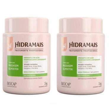 Imagem de kit 2 Creme desodorante Hidramais massagem Slimdetox 1 Kg