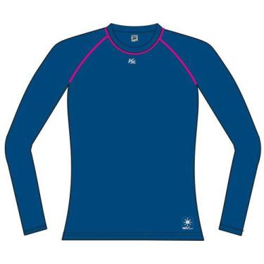 Imagem de Camisa Kanxa Baby Look Kids Protection, Feminino, 4, Azul