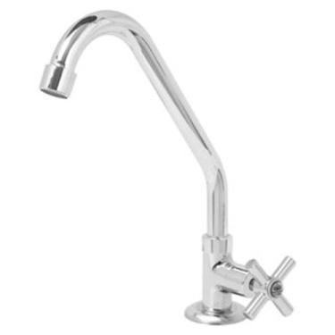 Imagem de Torneira de bancada cozinha bica movel mesa em abs cromado padrao deca