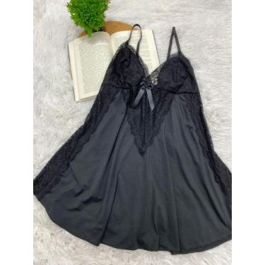 Imagem de Camisola Plus size Sexy até o tamanho 58 - VM Store, Preto, 56/58