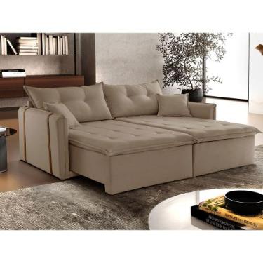 Imagem de Sofa Cama e Reclinavel São Paulo 2,65m 04 Lugares Txr, Bege