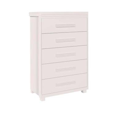 Imagem de Cômoda De Bebê 5 Gavetas Grande 100% MDF Branco Shop Jm