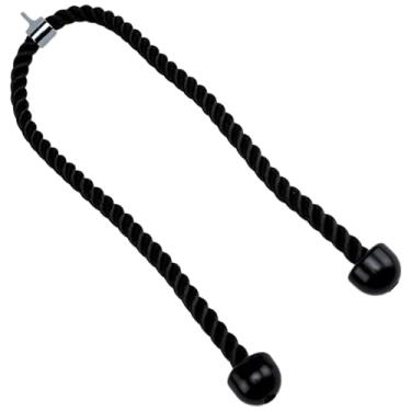 Imagem de FOLUXING Corda longa de tríceps para sistema de polia de ginástica doméstica, acessório de cabo de corda tríceps de 137 cm, corda de puxar tríceps para academia pública