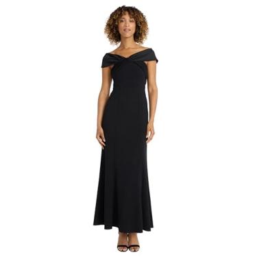 Imagem de Maggy London Vestido maxi feminino para convidada de casamento, longo, formal, noite, Preto, 34