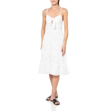 Imagem de Speechless Vestido longo feminino sem mangas com babados, Off-white, GG