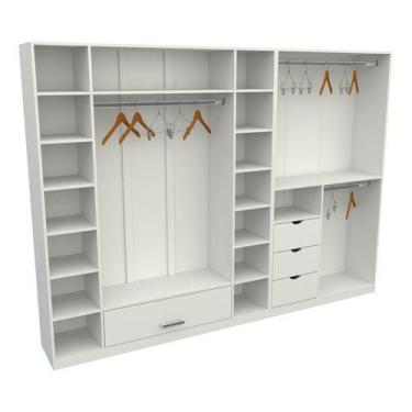 Imagem de Kit Closet Loja Armário Colmeia Cabideiro M101 Quarto Roupa - VETORIAL