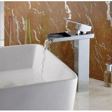 Imagem de Torneira Monocomando Quadrada Alta Calha Metálica - Sollux