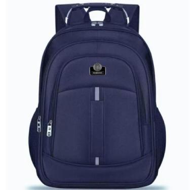 Imagem de Mochila Reforçada Cabo de Aço Unisex Notebook Cabo USB Saída Celular -