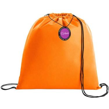 Imagem de Mochila tipo Saco Gym Sack em TNT Premium 37x41cm Cute TopGet, Laranja