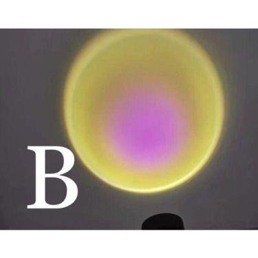 Imagem de Luminária Projetor Lâmpada Pôr Do Sol Arco-íris Decoração - oem, D