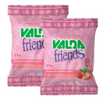 Imagem de Kit 2 Pastilhas Valda Friends Sabor Morango 25g
