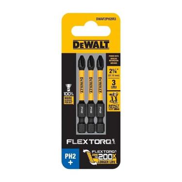 Imagem de Kit 3 Bits Phillips PH2 x 50mm Flextorq DWAF2PH2IR3 Dewalt