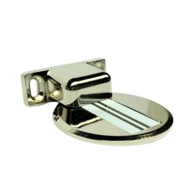 Imagem de Kit 5 Prendedor De Porta Batedor Magnético Trava Imã Cromado - Kit 5 P