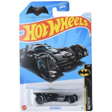 Imagem de Carro de brinquedo Mattel Hot Wheels Batmobile Batman escala 1/5 1:64