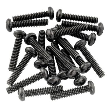 Imagem de Musiclily Basic Metal Rosca Métrica Parafuso 2,8x32mm para Captador Single Coil de Guitarra Stratocaster ST, Preto(20 Peças)