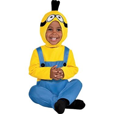 Imagem de Party City Fantasia de Minion Kevin para bebês, Minions - Fantasia de bebê com macacão de poliéster e capuz de tecido - fantasias para Halloween, festas de aniversário e eventos temáticos