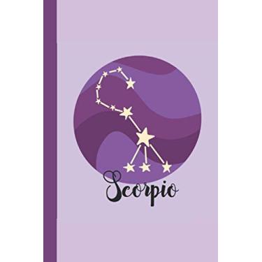 Imagem de Scorpio Journal Notebook: Star Constellation on Purple with Wide Ruled Paper and 100 Pages