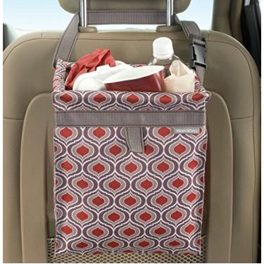 Imagem de High Road Trashstash Lixeira de Carro Suspensa e Saco de Lixo com Tampa de Fechamento Por Pressão e Lixeira À Prova D'Água para Carros, Utilitários Esportivos e Caminhões (Sahara, 3 Galões)