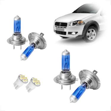 Imagem de Kit Lâmpadas Halógenas Super Branca H7 H7 Farol Baixo e Alto Strada 20