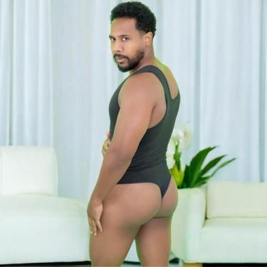 Imagem de Body Fio Dental Masculino Proteção UV - Carolina Wuyk, Preto, G, Mascu