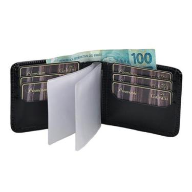 Imagem de Carteira Masculina DOLAR em Couro Galvani, Preto