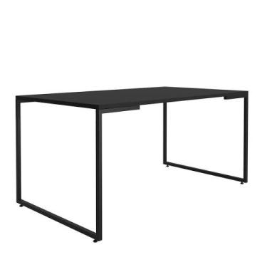 Imagem de Mesa de Jantar 06 Lugares Porto 160cm Preto - DROSSI