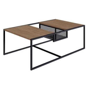 Imagem de Mesa De Centro New Hanover E Preto 100 Cm - D'rossi - DROSSI