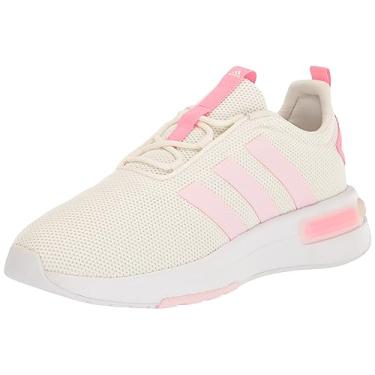 Imagem de adidas Tênis masculino Racer Tr23 El (infantil), Branco/Rosa Claro/Rosa Bliss, 17