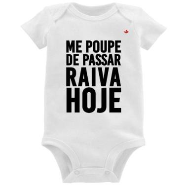 Imagem de Body Bebê Me poupe de passar raiva hoje - Foca na Moda, Branco, G