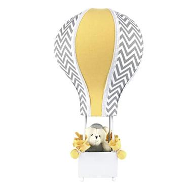 Imagem de Abajur Balãozinho Cintura Urso Chevron Cinza