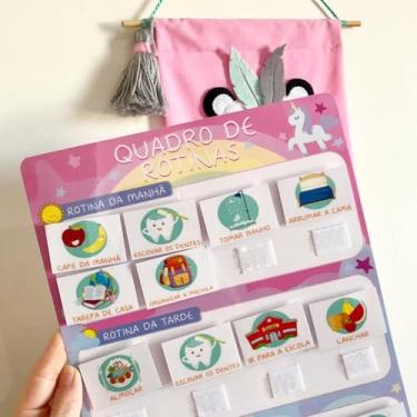 Imagem de Quadro de Rotinas Diárias (Unicórnio)