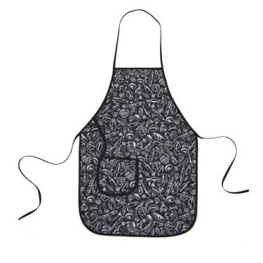 Imagem de Avental de cozinha forro tecido preto e branco - Recanto da Costura