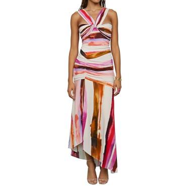 Imagem de AMUR Vestido midi feminino Casi Jersey, Listra geode, 38