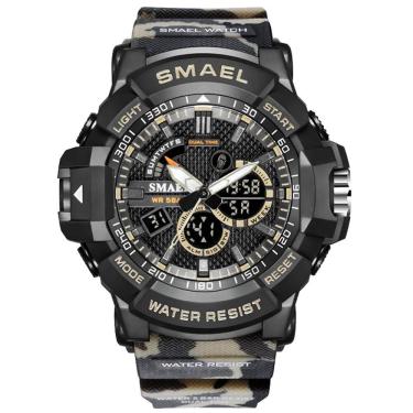 Imagem de Relógio Masculino Smael AnaDigi 8036 Camuflado e Preto