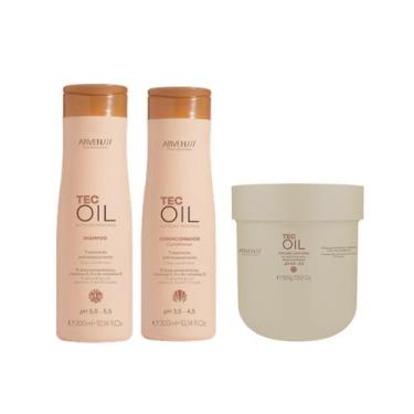 Imagem de Kit Tec Oil Sh 300ml  +Cond 300ml + Máscara 500ml - Arvensis