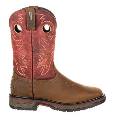 Imagem de Georgia Boot Carbo-Tec Waterproof Pull-on Boot Brown and Red