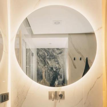 Imagem de Espelho Decorativo Redondo com Led  - Personaliza sjn, LED QUENTE