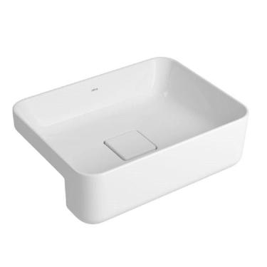 Imagem de Cuba Semiencaixe Retangular 40cm Deca Branco L.63040.17