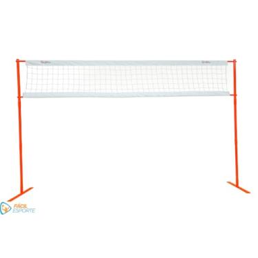 Imagem de Kit Mini Vôlei Fácil Esporte Com Rede Laranja
