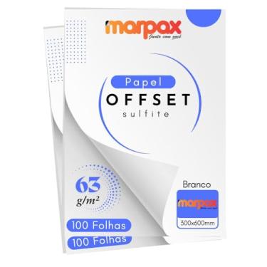 Imagem de Papel Offset 63g 300x600mm Branco Liso Marpax 200fls