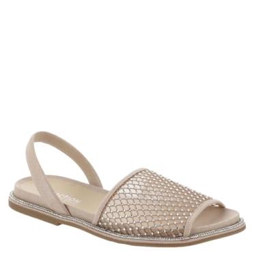 Imagem de Kenneth Cole Reaction Sandália rasteira feminina Saavi, Malha de cristal amêndoa, 38