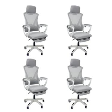 Imagem de Oficial Webshop - Kit 4 Cadeiras de Escritório Presidente Executiva Oficial Supreme Cinza
