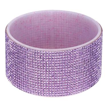 Imagem de PATIKIL Bota de silicone com glitter, bota protetora de garrafa de água de diamante, antiderrapante, acessórios para copo Stanley Tumbler 567-1,134 g com fundo de 7 cm, roxo