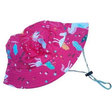 Imagem de Chapéu Bucket Hat Estampado Praia Infantil Menina Cordinha - JFL.Acess