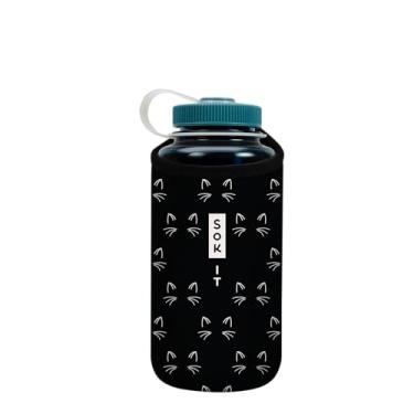 Imagem de Sok It BotlSok Capa de neoprene isolada para garrafa de água (Mystical Meows, serve para 947 ml Nalgene)